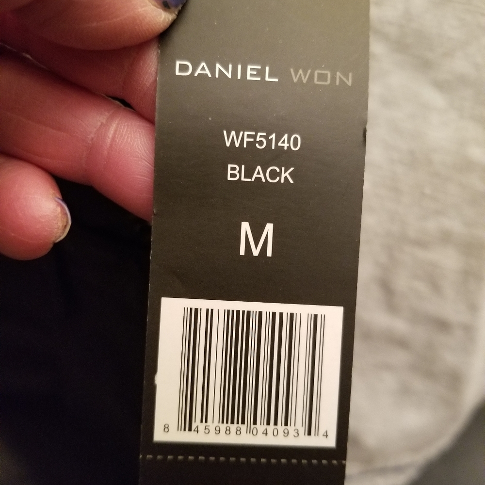 DANIEL WON BLACK LEATHER PANTS JOGGERS NWT